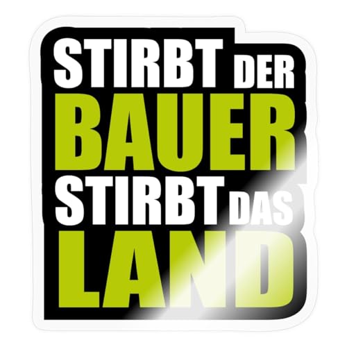 Spreadshirt Bauern Demo Streik Stirbt Der Bauer Stirbt Das Land Aufkleber Sticker, 10 x 10 cm, Transparent glänzend Spreadshirt Bauern Demo Streik Stirbt Der Bauer Stirbt Das Land Aufkleber Sticker, 10 x 10 cm, Transparent glänzend von Spreadshirt