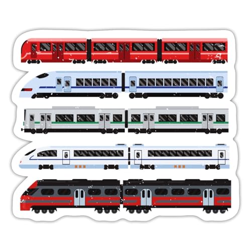 Spreadshirt Züge Design für Zugliebhaber Lokomotive Sticker, max. 10 x 10 cm, 10 x 10 cm, Mattweiß von Spreadshirt