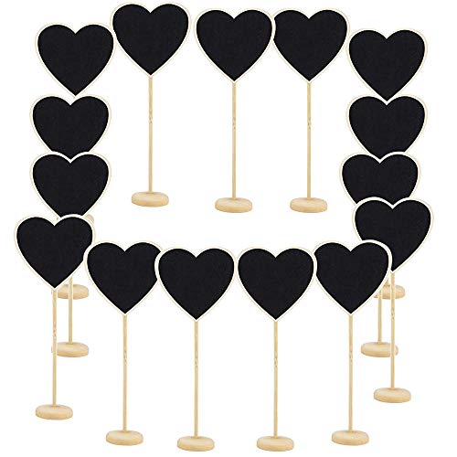 15 Stück, Herz Holztafel mit Ständer, Mini Staffelei Kreidetafel Tischkarten für Buffet, Party, Feier, Hochzeit, Deko Vintage Landhaus Hochzeit Dekoration Nachricht, Label, Geschenkanhänger, Herz 15 Stück, Herz Holztafel mit Ständer, Mini Staffelei Kreidetafel Tischkarten für Buffet, Party, Feier, Hochzeit, Deko Vintage Landhaus Hochzeit Dekoration Nachricht, Label, Geschenkanhänger, Herz von Sprießen