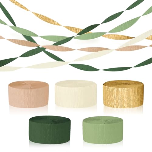 Luftschlangen Boho,Boho Krepppapier,Hochzeitsdekorationen Partydekorationen,5 Rollen Krepppapier 4.5 Cm Breite Und 25 M LäNge,Elfenbein Khaki Gold MoosgrüN WeihnachtsgrüN Luftschlangen Set Luftschlangen Boho,Boho Krepppapier,Hochzeitsdekorationen Partydekorationen,5 Rollen Krepppapier 4.5 Cm Breite Und 25 M LäNge,Elfenbein Khaki Gold MoosgrüN WeihnachtsgrüN Luftschlangen Set von Sprießen