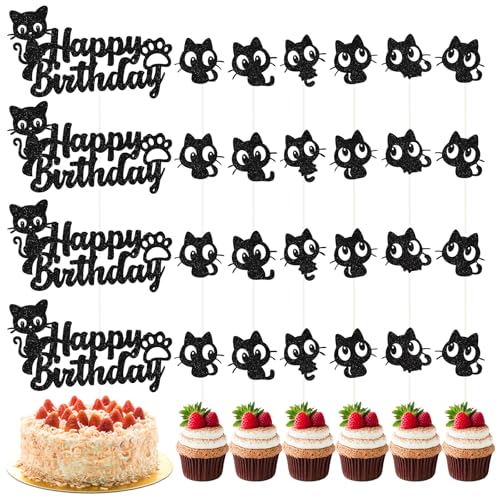 Sprießen 28 Stück Kätzchen Cake Topper Schwarz,Katze Cupcake Topper,Black Sparkling Thema Kuchen Dekoration,Kuchen Dekorationen Zubehör,Für Katzenliebhaber Kätzchen Thema Babyparty Kinder Geburtstag Sprießen 28 Stück Kätzchen Cake Topper Schwarz,Katze Cupcake Topper,Black Sparkling Thema Kuchen Dekoration,Kuchen Dekorationen Zubehör,Für Katzenliebhaber Kätzchen Thema Babyparty Kinder Geburtstag von Sprießen