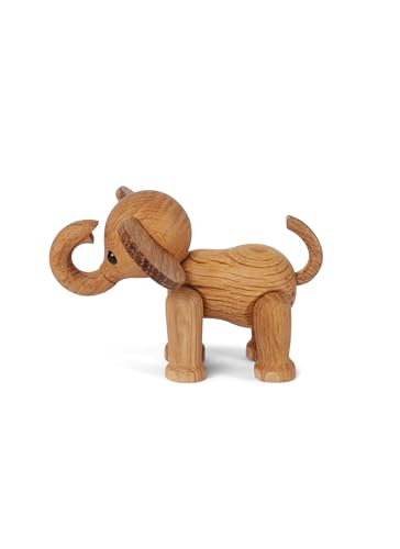 Spring Copenhagen Das Elefantenjunge Ella | Eichen- und Ahorndekoration - Von Hand gefertigte Kunst - Einzigartige Holzfigur von Spring Copenhagen