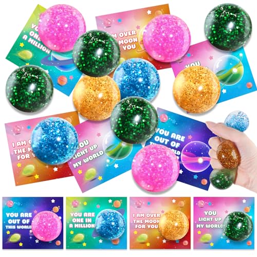 SpringFlower Valentinstagskarten für Kinder mit dehnbaren Bällen, Spielzeug, für Klassenzimmer, Valentinstag, Valentinstag, Partygeschenke für Kinder, Schule, Klassenzimmer, Valentinstagspreise, 24 SpringFlower Valentinstagskarten für Kinder mit dehnbaren Bällen, Spielzeug, für Klassenzimmer, Valentinstag, Valentinstag, Partygeschenke für Kinder, Schule, Klassenzimmer, Valentinstagspreise, 24 von SpringFlower