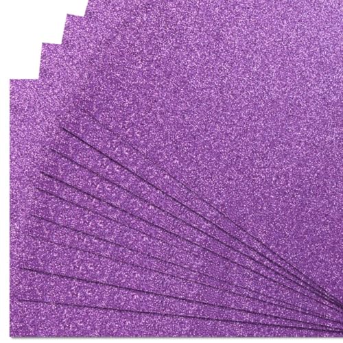 Springboard 10939 Glitzerkarton, A4, Packung mit 10 Bögen, Violett von Springboard Supplies