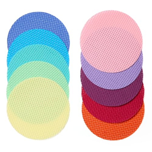 Binca-Kreuzstich-Stoff, 100% Baumwolle, 15 cm Durchmesser, 10 Stück von SPRINGBOARD SUPPLIES