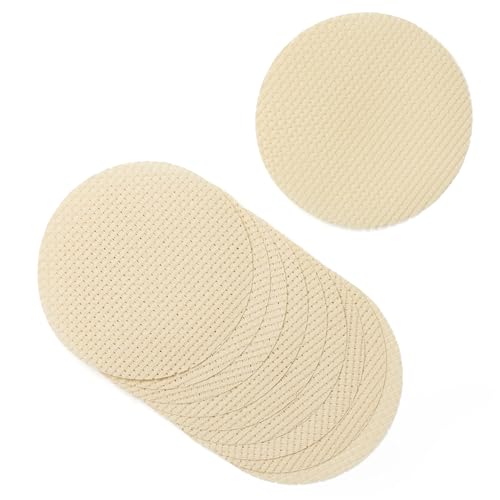 Cremefarbene natürliche Binca-Kreise (10 Stück) 6-fädiger Kreuzstich Stoff – 100% Baumwolle – 15 cm (Durchmesser) von Springboard