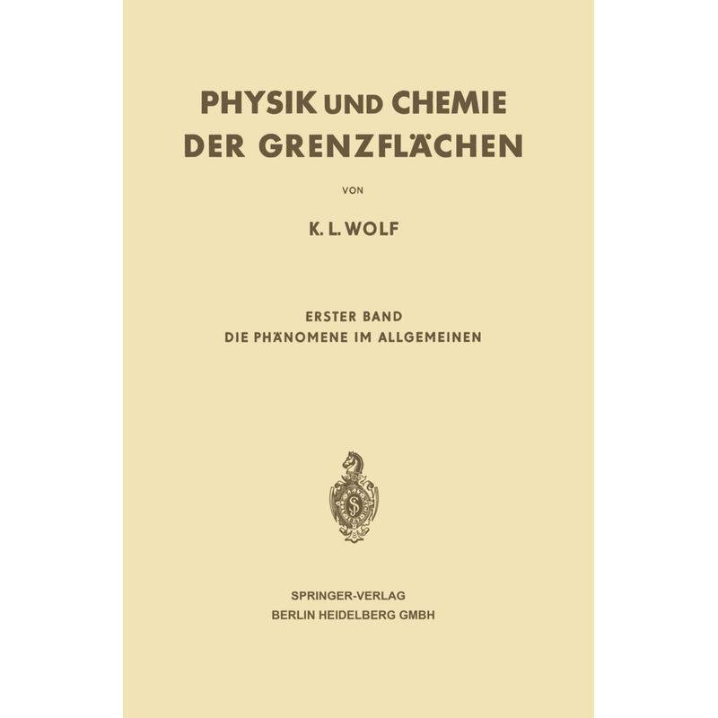 Physik Und Chemie Der Grenzflächen - Karl L. Wolf, Kartoniert (TB) von Springer Berlin Heidelberg