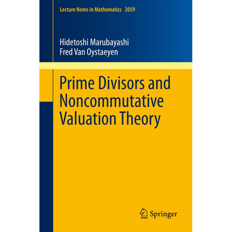 Prime Divisors And Noncommutative Valuation Theory - Hidetoshi Marubayashi, Fred Van Oystaeyen, Kartoniert (TB) von Springer, Berlin