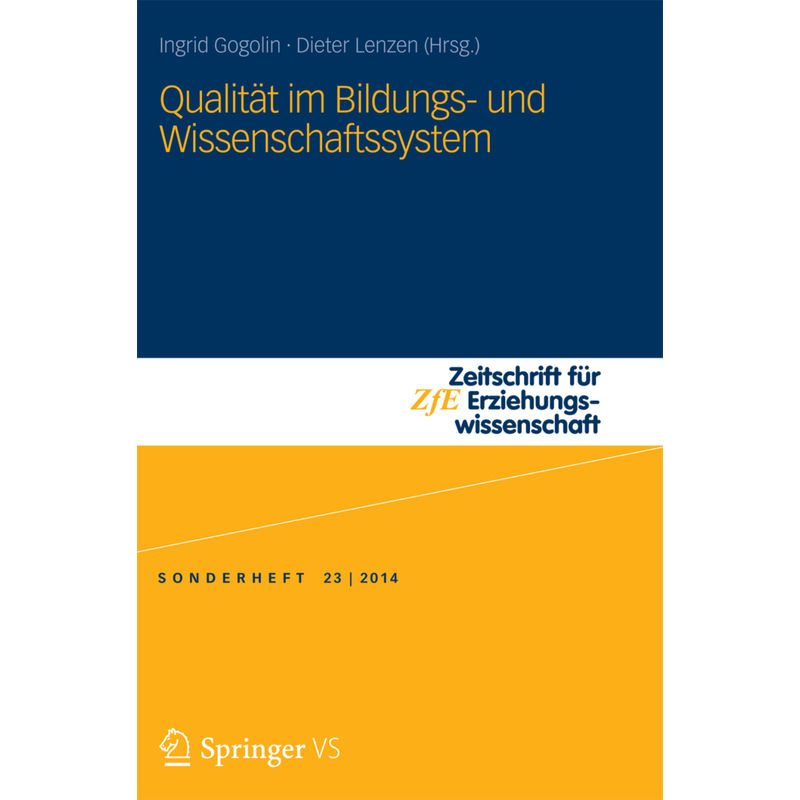 Qualität Im Bildungs- Und Wissenschaftssystem, Kartoniert (TB) von Springer VS