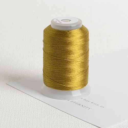 350 m hochfestes Stickgarn, Nähgarn für verschiedene DIY-Handwerksprojekte (Erdgelb 26) von Springwillfly