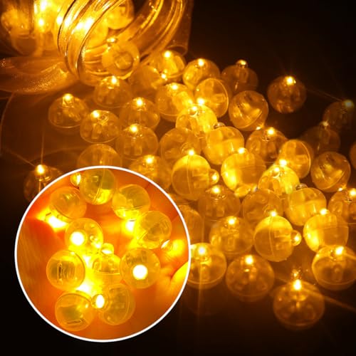 100 Stück LED Ballons Lichter, Mini LED Lichter Luftballons, Led Luftballoon Party Warm Weiß Licht, Runde Ballon Licht, Leuchtende Luftballon für Geburtstag Hochzeit Weihnachten Neujahr Karneval Dekor 100 Stück LED Ballons Lichter, Mini LED Lichter Luftballons, Led Luftballoon Party Warm Weiß Licht, Runde Ballon Licht, Leuchtende Luftballon für Geburtstag Hochzeit Weihnachten Neujahr Karneval Dekor von Sprinlot