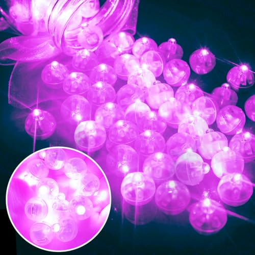 100 Stück LED Ballons Lichter, Mini LED Rosa Lila Lichter Luftballon, Led Luftballoon Party Licht, Runde Ballon Licht, Leuchtende Luftballon für Geburtstag Hochzeit Weihnachten Neujahr Karneval Dekor 100 Stück LED Ballons Lichter, Mini LED Rosa Lila Lichter Luftballon, Led Luftballoon Party Licht, Runde Ballon Licht, Leuchtende Luftballon für Geburtstag Hochzeit Weihnachten Neujahr Karneval Dekor von Sprinlot