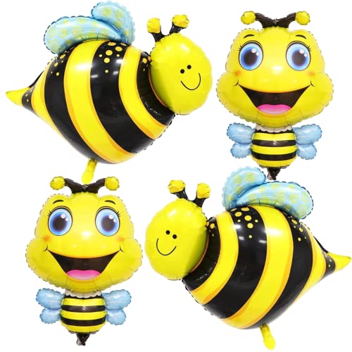 4 Stück Biene Luftballons, XXL Biene Heliumballon, Süße Bee Ballons, Bienen Riesenballon Folienballon für Kinder Urlaub Geburtstag Hochzeit Bee Party Hochzeit Festival 4 Stück Biene Luftballons, XXL Biene Heliumballon, Süße Bee Ballons, Bienen Riesenballon Folienballon für Kinder Urlaub Geburtstag Hochzeit Bee Party Hochzeit Festival von Sprinlot