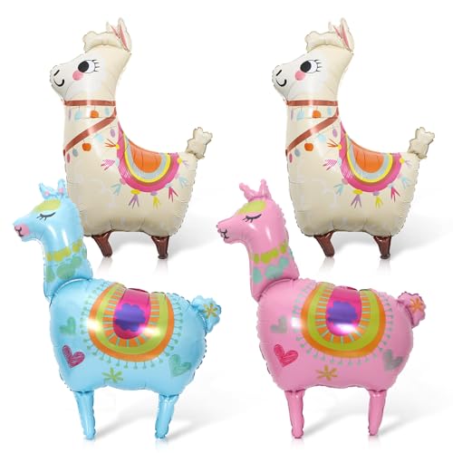 4 Stück Folienballon Lama, XXL Alpaka Luftballon, Lama Riesenballon, Gigante Alpaka Tiere Helium Ballons, Groß Alpaka Tier-Ballon für Kinder Geburtstag Hochzeit Party Urlaub Dschungel Zoo Deko 4 Stück Folienballon Lama, XXL Alpaka Luftballon, Lama Riesenballon, Gigante Alpaka Tiere Helium Ballons, Groß Alpaka Tier-Ballon für Kinder Geburtstag Hochzeit Party Urlaub Dschungel Zoo Deko von Sprinlot