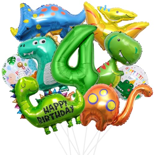 XXL Dino Geburtstag Deko, 4 Jahre Dinosaurier Folienballon, Dinosaurier Geburtstagsdeko Jungen, Grüner Luftballons Dino, Zahlenballon 4 für Dinosaurier Jurassic Dschungel Party Kinder Geburtstag XXL Dino Geburtstag Deko, 4 Jahre Dinosaurier Folienballon, Dinosaurier Geburtstagsdeko Jungen, Grüner Luftballons Dino, Zahlenballon 4 für Dinosaurier Jurassic Dschungel Party Kinder Geburtstag von Sprinlot