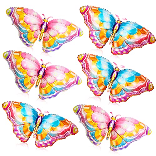 6 Stücke Schmetterlings Folienballon, Schmetterling Mylar Luftballon, Bunte Schmetterling Aluminiumfolie Ballons, Helium ballon für Schmetterling Themen Party Hochzeit Geburtstag 6 Stücke Schmetterlings Folienballon, Schmetterling Mylar Luftballon, Bunte Schmetterling Aluminiumfolie Ballons, Helium ballon für Schmetterling Themen Party Hochzeit Geburtstag von Sprinlot