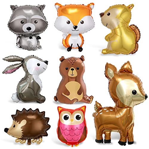 8 Stück Folienballon Waldtiere, XXL Waschbär Hirsch Eule Eichhörnchen Luftballon, Tierkopf Riesenballon, Helium Ballons Tiere, Waldtiere Ballon für Kinder Geburtstag Party Deko Geschenk 8 Stück Folienballon Waldtiere, XXL Waschbär Hirsch Eule Eichhörnchen Luftballon, Tierkopf Riesenballon, Helium Ballons Tiere, Waldtiere Ballon für Kinder Geburtstag Party Deko Geschenk von Sprinlot