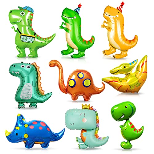9 Stück Dinosaurier Ballon, Giant Dino Helium Ballon, XXL Kinder Dino Folienballon, Triceratops Dinosaurier Helium Luftballons, Dschungel Party Dekoration Riesenballon für Kinder Geburtstag 9 Stück Dinosaurier Ballon, Giant Dino Helium Ballon, XXL Kinder Dino Folienballon, Triceratops Dinosaurier Helium Luftballons, Dschungel Party Dekoration Riesenballon für Kinder Geburtstag von Sprinlot