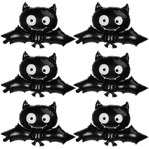 Halloween Fledermaus Folienballon, 6 Stück Groß Fledermaus Gruselig Luftballon, Fledermaus Riesen Mylar-Ballons, XXL Halloween Party Helium Ballon Dekorationen Zubehör Geschenk Halloween Fledermaus Folienballon, 6 Stück Groß Fledermaus Gruselig Luftballon, Fledermaus Riesen Mylar-Ballons, XXL Halloween Party Helium Ballon Dekorationen Zubehör Geschenk von Sprinlot