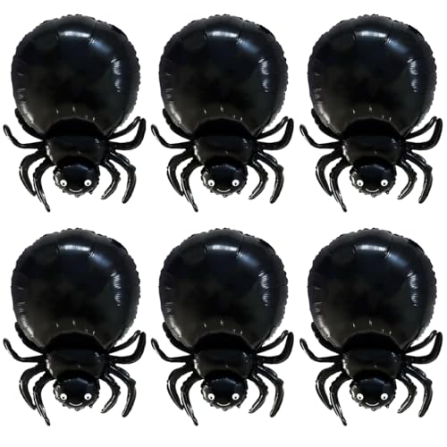 Halloween Spinne Folienballon, 6 Stück Groß Spinne Gruselig Luftballon, Spinne Riesen Mylar-Ballons, XXL Halloween Party Helium Ballon Dekorationen Zubehör Geschenk Halloween Spinne Folienballon, 6 Stück Groß Spinne Gruselig Luftballon, Spinne Riesen Mylar-Ballons, XXL Halloween Party Helium Ballon Dekorationen Zubehör Geschenk von Sprinlot