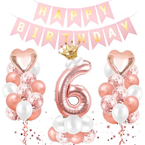 Luftballon 6. Geburtstag Roségold, Geburtstagsdeko 6 Jahr, Ballon 6. Geburtstag, Riesen Folienballon Zahl 6, Happy Birthday Folienballon 6, Ballon 6 Deko zum Geburtstag Mädchen Luftballon 6. Geburtstag Roségold, Geburtstagsdeko 6 Jahr, Ballon 6. Geburtstag, Riesen Folienballon Zahl 6, Happy Birthday Folienballon 6, Ballon 6 Deko zum Geburtstag Mädchen von Sprinlot