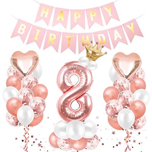 Luftballon 8. Geburtstag Roségold, Geburtstagsdeko 8 Jahr, Ballon 8. Geburtstag, Riesen Folienballon Zahl 8, Happy Birthday Folienballon 8, Ballon 8 Deko zum Geburtstag Mädchen Luftballon 8. Geburtstag Roségold, Geburtstagsdeko 8 Jahr, Ballon 8. Geburtstag, Riesen Folienballon Zahl 8, Happy Birthday Folienballon 8, Ballon 8 Deko zum Geburtstag Mädchen von Sprinlot