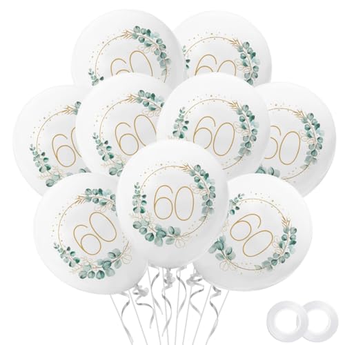 Luftballons 60.Geburtstag Deko Mann Frau, 30 Stück 60. Geburtstagluftballons Weiß, Partydeko zum 60.Geburtstag Ballons, Happy 60th Birthday Geburtstagsballon für Deko 60 Mann Frau Luftballons 60.Geburtstag Deko Mann Frau, 30 Stück 60. Geburtstagluftballons Weiß, Partydeko zum 60.Geburtstag Ballons, Happy 60th Birthday Geburtstagsballon für Deko 60 Mann Frau von Sprinlot