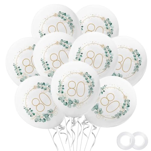 Luftballons 80.Geburtstag Deko Mann Frau, 30 Stück 80. Geburtstagluftballons Weiß, Partydeko zum 80.Geburtstag Ballons, Happy 80th Birthday Geburtstagsballon für Deko 80 Mann Frau Luftballons 80.Geburtstag Deko Mann Frau, 30 Stück 80. Geburtstagluftballons Weiß, Partydeko zum 80.Geburtstag Ballons, Happy 80th Birthday Geburtstagsballon für Deko 80 Mann Frau von Sprinlot