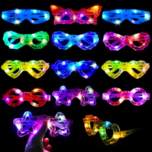 Sprinlot 12 Stück Leuchtende Brille, Neon Partybrille, Led Brillen für Party, Geschenk Geburtstags Party für Kinder Erwachsene Sprinlot 12 Stück Leuchtende Brille, Neon Partybrille, Led Brillen für Party, Geschenk Geburtstags Party für Kinder Erwachsene von Sprinlot