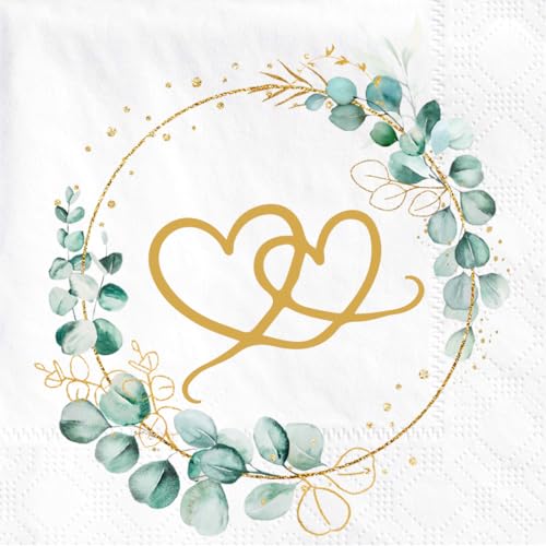 Sprinlot 40 Stück Servietten Hochzeit, Servietten Salbeigrün, Servietten Herz, Servietten Eukalyptus Grün, Servietten Schön Dass Du Da Bist, Hochzeitsservietten Beutiful Wedding Tischdeko Hochzeit Sprinlot 40 Stück Servietten Hochzeit, Servietten Salbeigrün, Servietten Herz, Servietten Eukalyptus Grün, Servietten Schön Dass Du Da Bist, Hochzeitsservietten Beutiful Wedding Tischdeko Hochzeit von Sprinlot