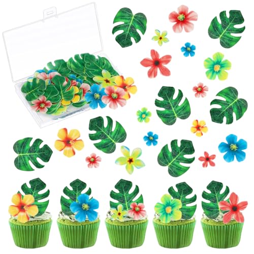 Sprinlot 83 Stück Papier Tortendeko, 48 Stück Schildkröten Blätter, 35 Stück Blumen für Torte, Tropische Dschungel Tortendeko, Cupcake Deko für Hawaii Aloha Summer Theme Party Sprinlot 83 Stück Papier Tortendeko, 48 Stück Schildkröten Blätter, 35 Stück Blumen für Torte, Tropische Dschungel Tortendeko, Cupcake Deko für Hawaii Aloha Summer Theme Party von Sprinlot