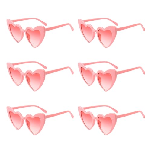 Sprinlot Herz Brille Rosa, 6 Paar Herz Party Brillen, Heart Shaped Brille, Sonnenbrille Herzform, Lustige Brille für Fasching Foto Requisiten Geburtstags Sprinlot Herz Brille Rosa, 6 Paar Herz Party Brillen, Heart Shaped Brille, Sonnenbrille Herzform, Lustige Brille für Fasching Foto Requisiten Geburtstags von Sprinlot