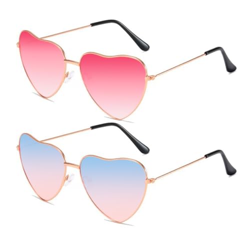 Sprinlot Herz Party Brille Bunt, 2 Paar Herz Brillen, Heart Shaped Brille Bunt, Sonnenbrille Herzform, Lustige Brille für Fasching Foto Requisiten Geburtstags Sprinlot Herz Party Brille Bunt, 2 Paar Herz Brillen, Heart Shaped Brille Bunt, Sonnenbrille Herzform, Lustige Brille für Fasching Foto Requisiten Geburtstags von Sprinlot