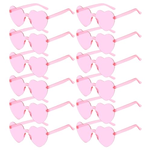 Sprinlot Herz Party Brille Rosa, 12 Paar Herz Party Brillen, Rosa Heart Shaped Brille, Sonnenbrille Herzform, Lustige Brille für Fasching Foto Requisiten Geburtstags Sprinlot Herz Party Brille Rosa, 12 Paar Herz Party Brillen, Rosa Heart Shaped Brille, Sonnenbrille Herzform, Lustige Brille für Fasching Foto Requisiten Geburtstags von Sprinlot