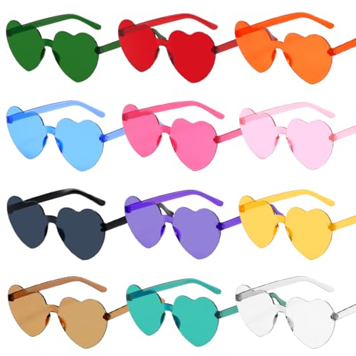 Sprinlot Herz Sonnenbrille Bunt, 12 Paar Herz Party Brillen, Bunt Heart Shaped Brille, Brille Herzform, Lustige Brille für Fasching Foto Requisiten Geburtstags Sprinlot Herz Sonnenbrille Bunt, 12 Paar Herz Party Brillen, Bunt Heart Shaped Brille, Brille Herzform, Lustige Brille für Fasching Foto Requisiten Geburtstags von Sprinlot