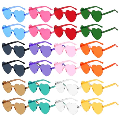 Sprinlot Herz Sonnenbrille Bunt, 24 Paar Herz Party Brillen, Heart Shaped Brille, Brille Herzform, Lustige Brille für Fasching Foto Requisiten Geburtstags Sprinlot Herz Sonnenbrille Bunt, 24 Paar Herz Party Brillen, Heart Shaped Brille, Brille Herzform, Lustige Brille für Fasching Foto Requisiten Geburtstags von Sprinlot
