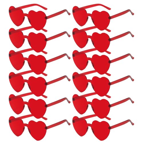 Sprinlot Herz Sonnenbrille Rot, 12 Paar Herz Party Brillen, Rot Heart Shaped Brille, Brille Herzform, Lustige Brille für Fasching Foto Requisiten Geburtstags Sprinlot Herz Sonnenbrille Rot, 12 Paar Herz Party Brillen, Rot Heart Shaped Brille, Brille Herzform, Lustige Brille für Fasching Foto Requisiten Geburtstags von Sprinlot