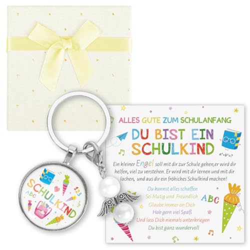 Sprinlot Schutzengel Schulanfang, Schutzengel Perlen Anhänger mit Karte Einschulung, Schulkind Geschenk, Glücksbringer Schulanfang, Erster Schultag Geschenk für Mädchen und Junge Sprinlot Schutzengel Schulanfang, Schutzengel Perlen Anhänger mit Karte Einschulung, Schulkind Geschenk, Glücksbringer Schulanfang, Erster Schultag Geschenk für Mädchen und Junge von Sprinlot