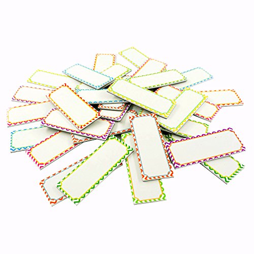 Magnetische trocken abwischbare Etiketten, Namensschilder für Whiteboards, 32 Etiketten, 8 Farben, 14 cm x 5 cm von SpriteGru