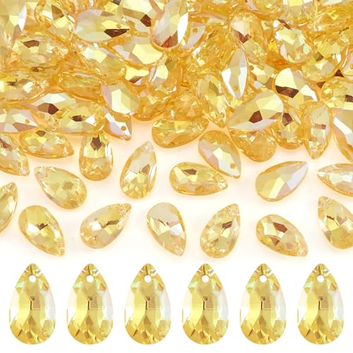 Spritewelry 100 Stück Tropfen-Kristallperlen Gold Facettierte Dorp Glasperlen Charms Kronleuchter Kristall Anhänger Wassertropfen Glasperlen für Schmuckherstellung DIY Ohrringe Halsketten Armbänder Spritewelry 100 Stück Tropfen-Kristallperlen Gold Facettierte Dorp Glasperlen Charms Kronleuchter Kristall Anhänger Wassertropfen Glasperlen für Schmuckherstellung DIY Ohrringe Halsketten Armbänder von Spritewelry