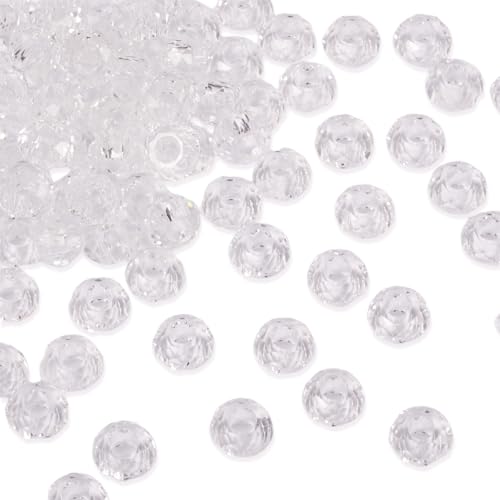 Spritewelry 100 Stück klare Glasperlen, großes Loch, europäische Perlen, 14 mm, facettierte Rondelle, Kristallglasperlen für Bastelarbeiten, Armbänder, Halsketten, Ohrringe Spritewelry 100 Stück klare Glasperlen, großes Loch, europäische Perlen, 14 mm, facettierte Rondelle, Kristallglasperlen für Bastelarbeiten, Armbänder, Halsketten, Ohrringe von Spritewelry