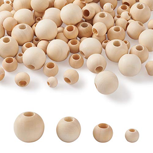 Spritewelry 100 Stück natürliche Holzperlen, unlackiert, großes Loch, runde Holzperlen, Abstandshalter, Kugeln für Schmuckherstellung, Handwerk, Heimdekoration, 100 Stück Spritewelry 100 Stück natürliche Holzperlen, unlackiert, großes Loch, runde Holzperlen, Abstandshalter, Kugeln für Schmuckherstellung, Handwerk, Heimdekoration, 100 Stück von Spritewelry