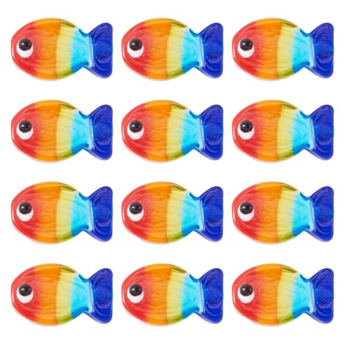 Spritewelry 12 Stück Lampwork Fischperlen bunte Glasperlen Ozeantiere Tropische Fische Perlen Abstandshalter für Schmuckherstellung, Armband, Halskette, Schlüsselband, Schlüsselanhänger, DIY Handwerk Spritewelry 12 Stück Lampwork Fischperlen bunte Glasperlen Ozeantiere Tropische Fische Perlen Abstandshalter für Schmuckherstellung, Armband, Halskette, Schlüsselband, Schlüsselanhänger, DIY Handwerk von Spritewelry