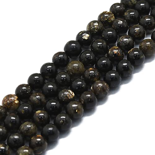 Spritewelry 134 Stück 6 mm natürliche Biotit-Perlen runde Edelsteine Glas lose Perlen für Armband Schmuckherstellung Basteln DIY Dekorationen Loch 1 mm von Spritewelry