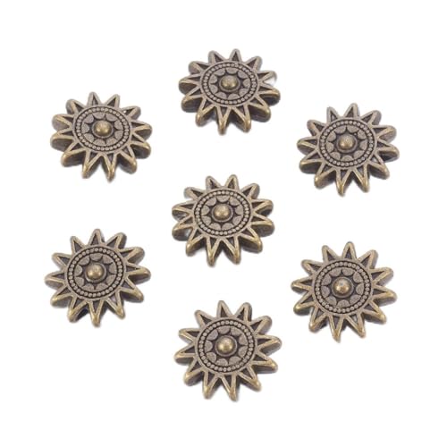 Spritewelry 15 Stück antike Bronze Sonne Muster Perlen tibetischer Stil Legierung Sonnenperlen runde Abstandshalter Perlen für DIY Armband Halskette Schmuck Handwerk Zubehör Spritewelry 15 Stück antike Bronze Sonne Muster Perlen tibetischer Stil Legierung Sonnenperlen runde Abstandshalter Perlen für DIY Armband Halskette Schmuck Handwerk Zubehör von Spritewelry