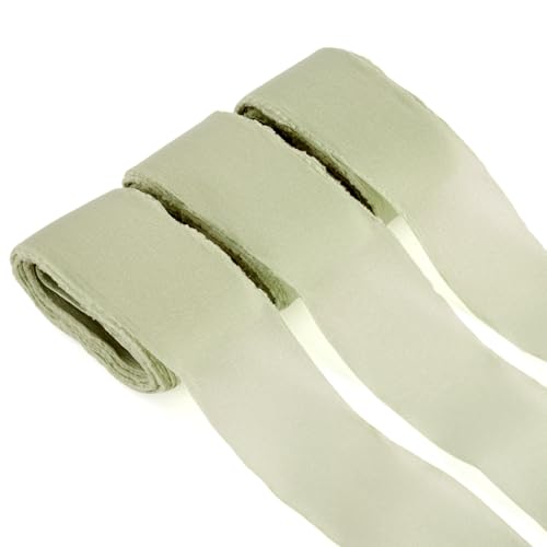 Spritewelry 15 m hellgrünes Seiden-Chiffonband, ausgefranster Rand, Drahtband für Einladungen, Blumensträuße, Geschenkverpackungen, Weihnachten, Hochzeit, Party, Heimdekoration Spritewelry 15 m hellgrünes Seiden-Chiffonband, ausgefranster Rand, Drahtband für Einladungen, Blumensträuße, Geschenkverpackungen, Weihnachten, Hochzeit, Party, Heimdekoration von Spritewelry