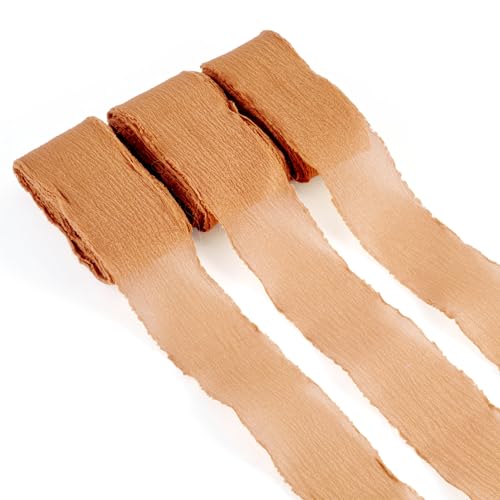 Spritewelry 15 m langes Chiffon-Seidenband mit ausgefranstem Rand, Drahtband für Einladungen, Blumenstrauß, Geschenkverpackungen, Weihnachten, Hochzeit, Party, Dekoration, Burlywood Spritewelry 15 m langes Chiffon-Seidenband mit ausgefranstem Rand, Drahtband für Einladungen, Blumenstrauß, Geschenkverpackungen, Weihnachten, Hochzeit, Party, Dekoration, Burlywood von Spritewelry