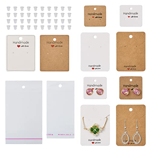 Spritewelry 150 Stück Ohrring-Display-Karten, Ohrringhalter, Karten, Halsketten, Karten mit 300 transparenten Ohrring-Verschlüssen, ideal für DIY-Ohrringe, Ohrstecker, Schmuck-Display Spritewelry 150 Stück Ohrring-Display-Karten, Ohrringhalter, Karten, Halsketten, Karten mit 300 transparenten Ohrring-Verschlüssen, ideal für DIY-Ohrringe, Ohrstecker, Schmuck-Display von Spritewelry