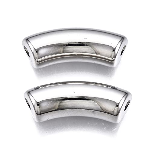 Spritewelry 155 Stück/500 g gebogene Röhrenperlen, Bambus-Armband, Armreif, Acrylröhrenperlen, CCB-Kunststoffperlen, großes Loch, 35 x 14 x 11 mm, Loch: 3,5 mm, Armband, Schmuckherstellung Spritewelry 155 Stück/500 g gebogene Röhrenperlen, Bambus-Armband, Armreif, Acrylröhrenperlen, CCB-Kunststoffperlen, großes Loch, 35 x 14 x 11 mm, Loch: 3,5 mm, Armband, Schmuckherstellung von Spritewelry
