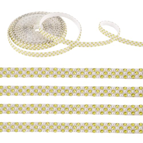 Spritewelry 2,7 m Strassband, selbstklebende Kristallstreifen, Diamantaufkleber, Nähen, Zierband, Strassband für DIY, Kunst, Handwerk, Dekoration, Gelb Spritewelry 2,7 m Strassband, selbstklebende Kristallstreifen, Diamantaufkleber, Nähen, Zierband, Strassband für DIY, Kunst, Handwerk, Dekoration, Gelb von Spritewelry